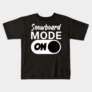 Snowboard mode on Kids T-Shirt